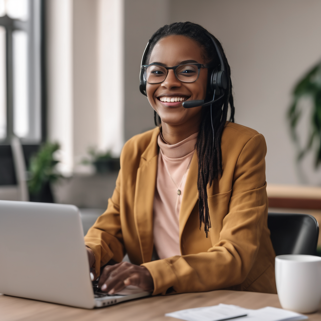 Happy user completing notarization online