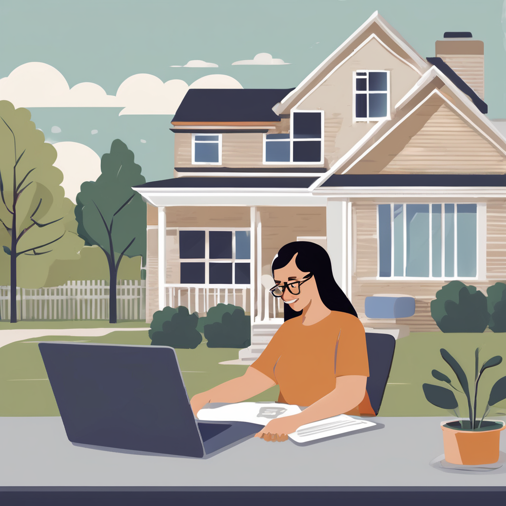 A suburban setting illustrating remote notarization