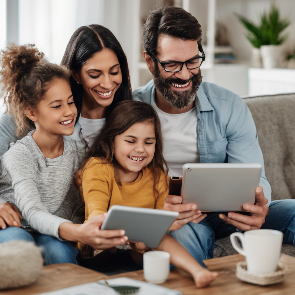Family using online notarization