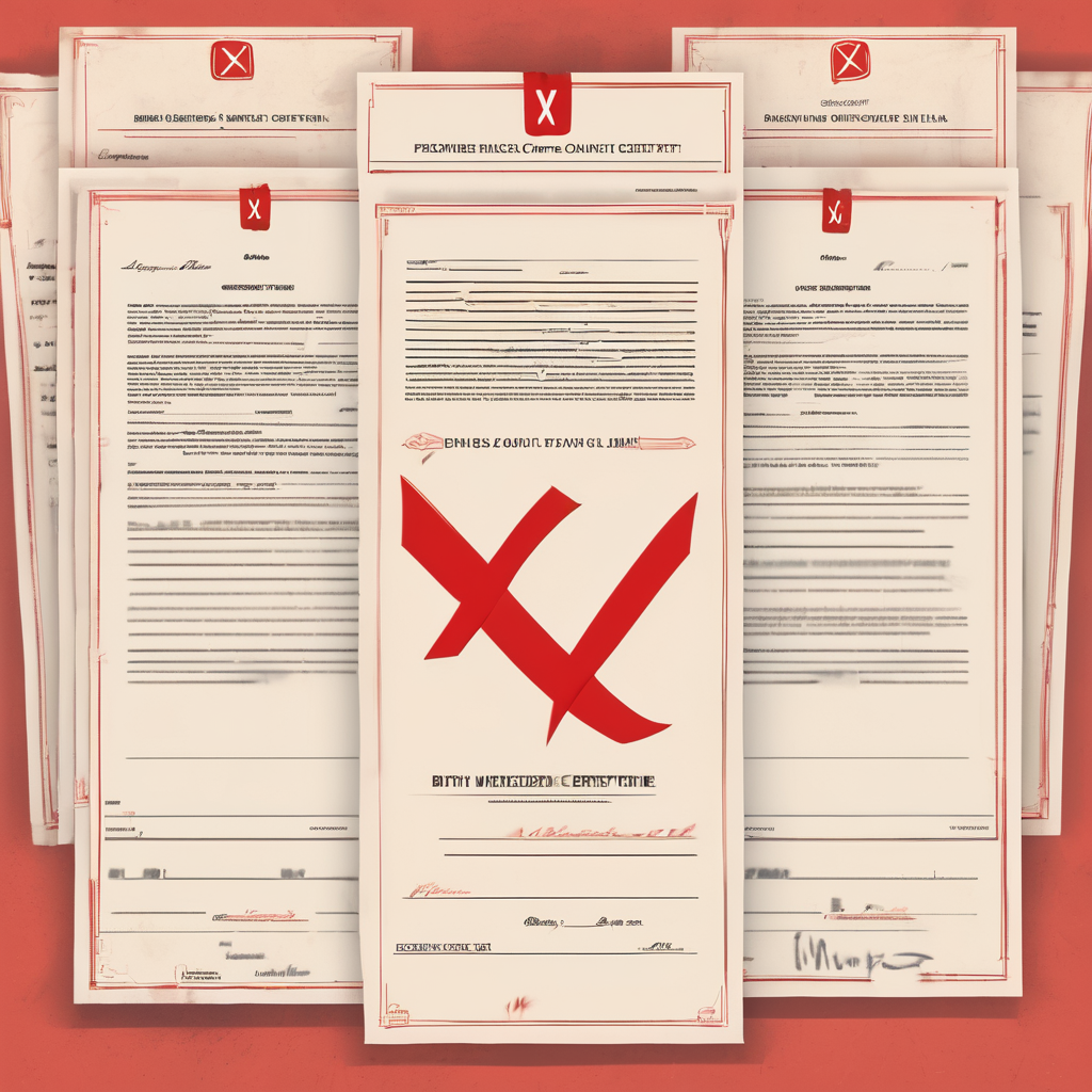 A visual list of documents that cannot be notarized online, such as birth certificates and some wills.